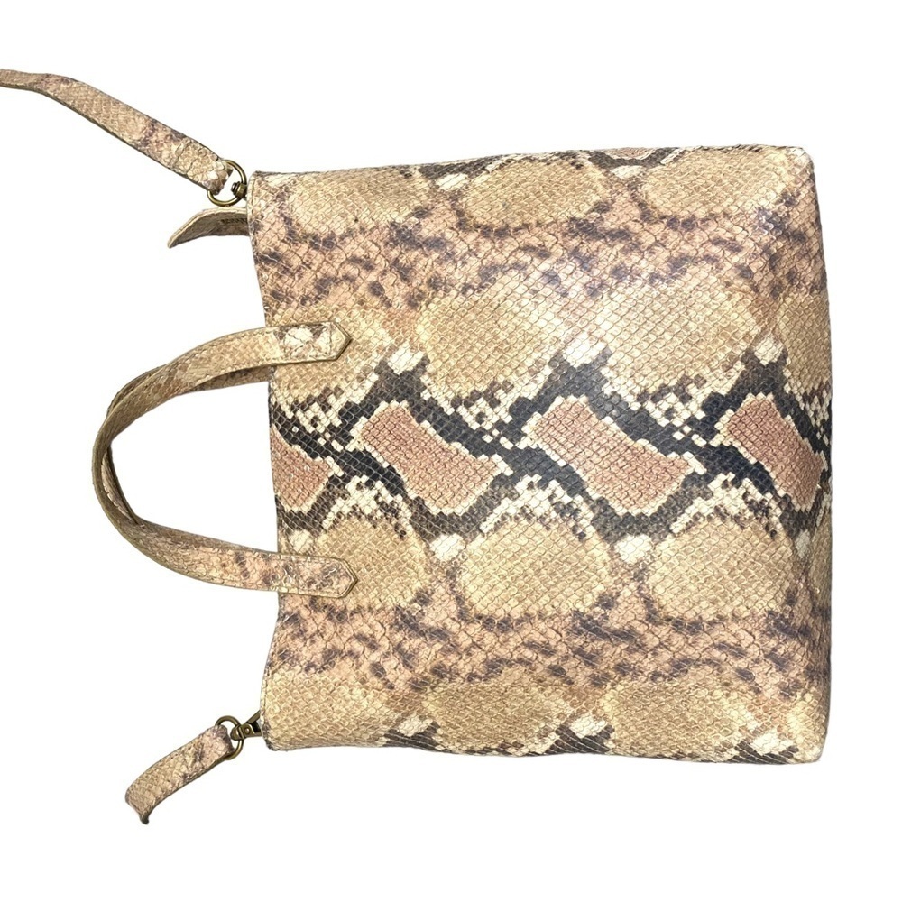 Madewell python snake embossed transporter two wa… - image 2